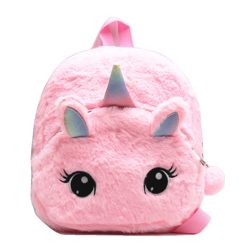 Clearance Unicorn Big Eyes Backpack - Pink - Defect