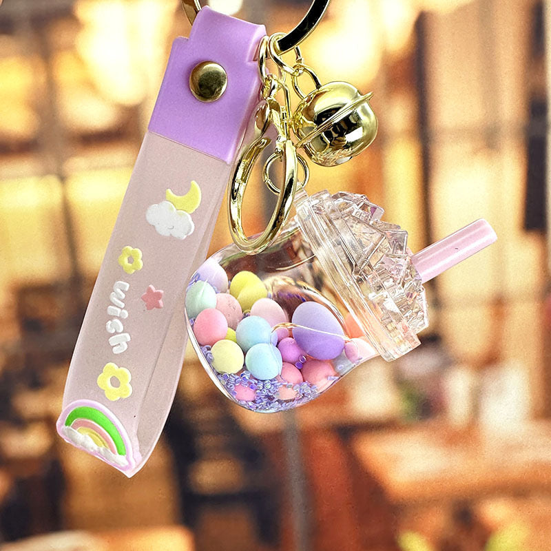 Clearance Rainbow Pearl Keychain