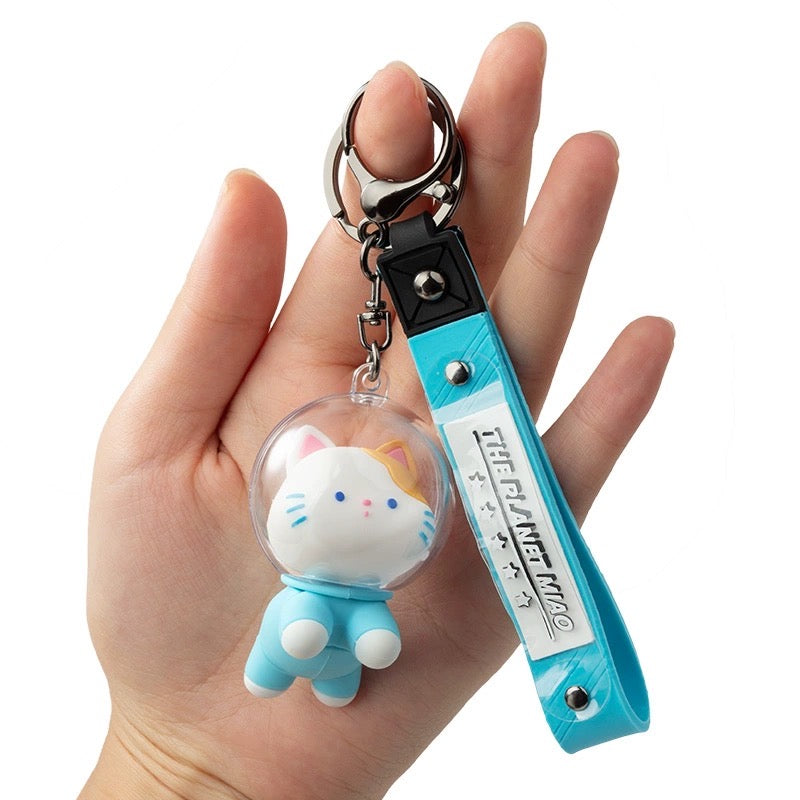 Clearance Space Cat Keychain
