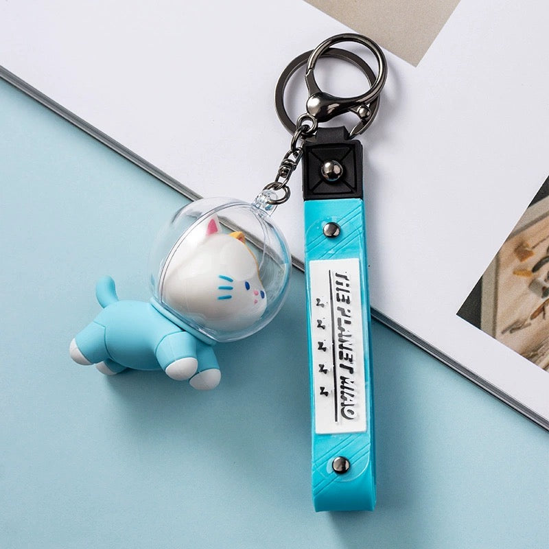 Clearance Space Cat Keychain