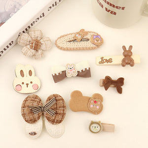 Teddy Bunny Clips Set