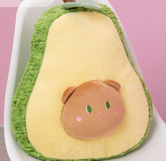 Avocado Teddy Stuffed Pillow