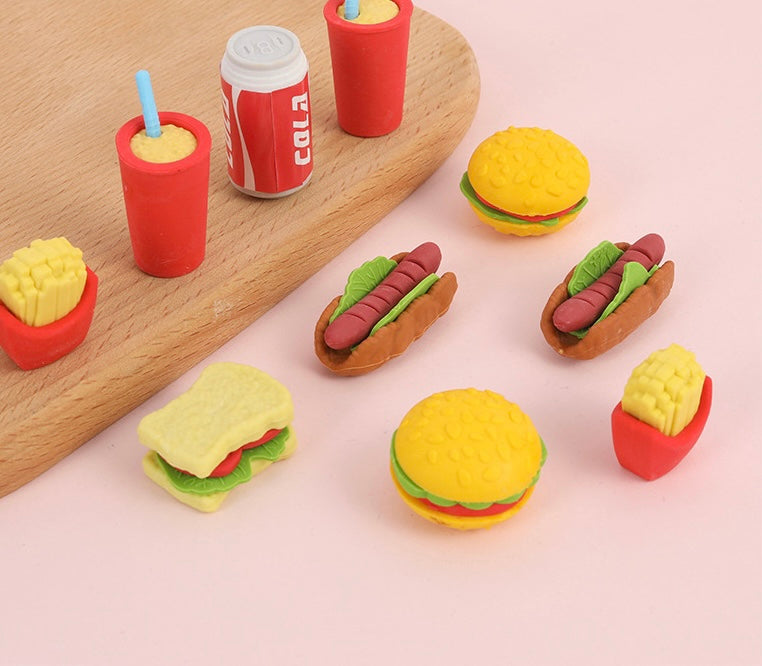 Clearance Fast Food Erasers -Package