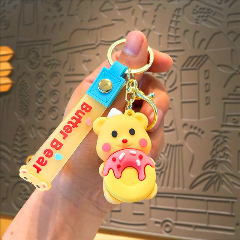 Donut Teddy Keychain