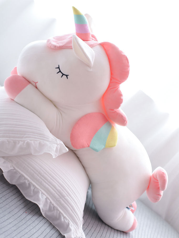 Unicorn Stuffed Pillow - Pink