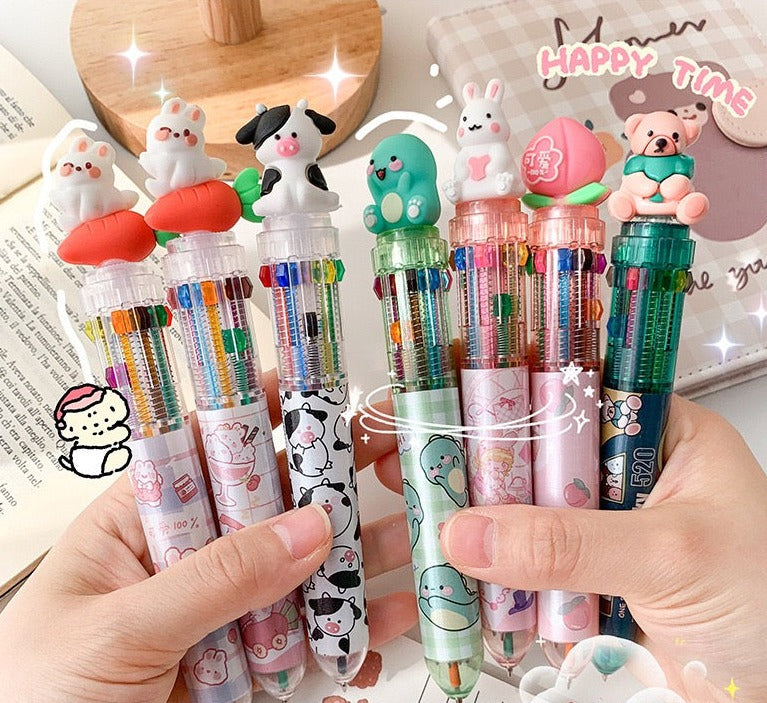 Clearance Zoo 10 Colours Ball Pen