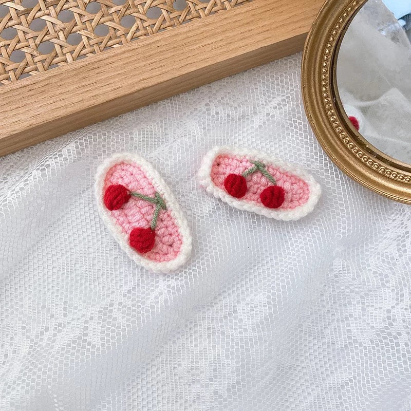 Cherry Snow Hair Clip