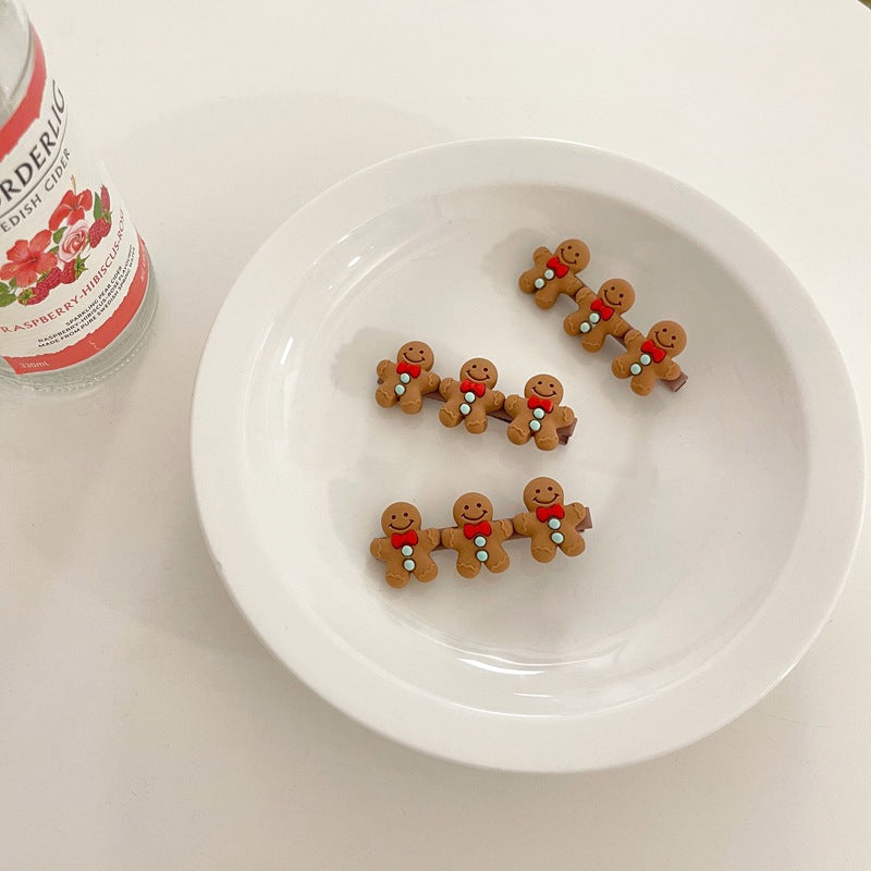 Gingerbread Man Hair Clip