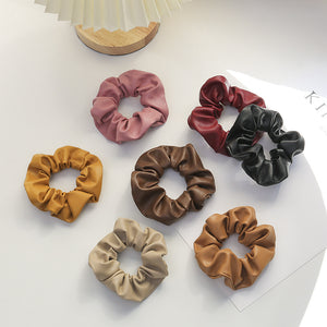 Leather Scrunchies