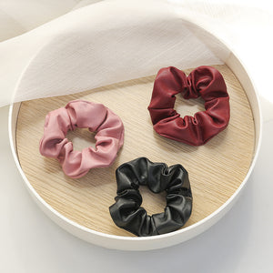 Leather Scrunchies