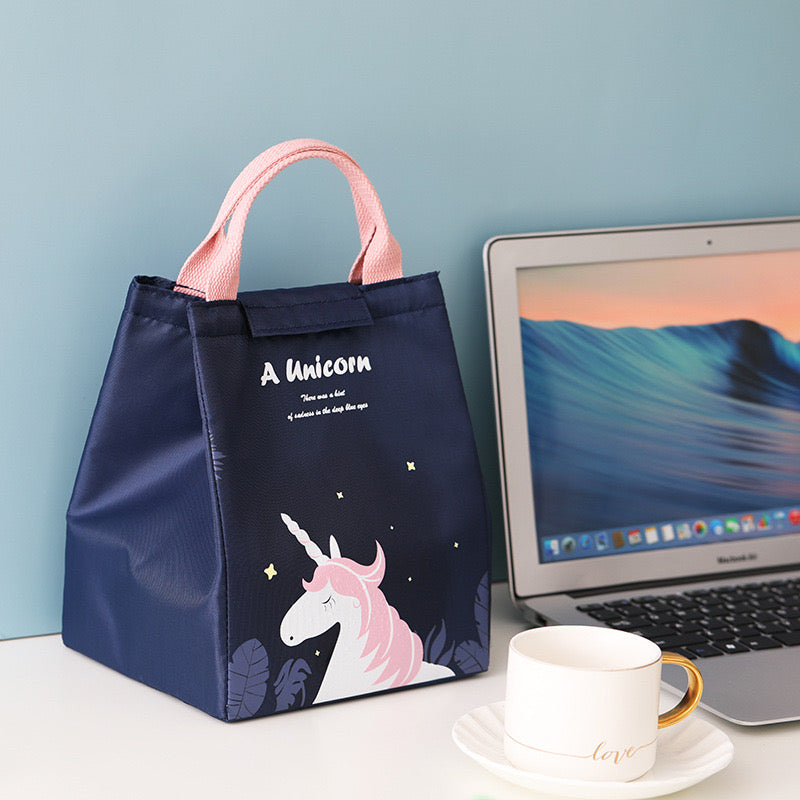 Unicorn Lunch Bag - Navy