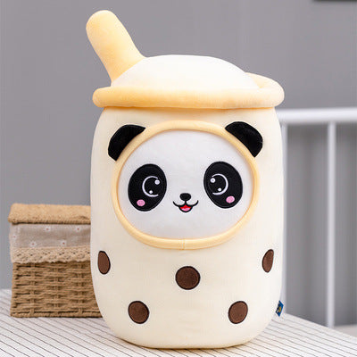 Panda Bubble Tea Stuffed Pillow