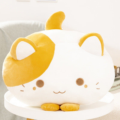 Cappuccino Cat Stuffed Pillow