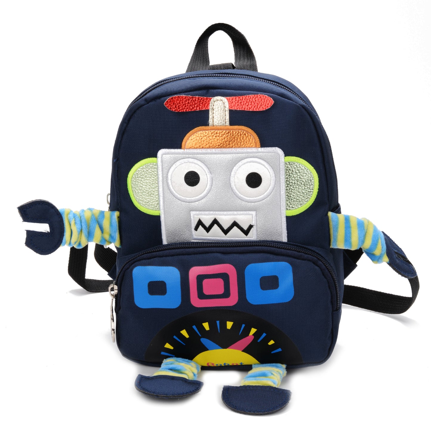 3D Robot Kids Guiding Backpacks - Navy