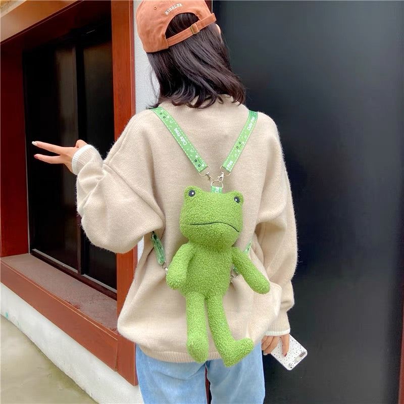 Frog Fluffy Backpack